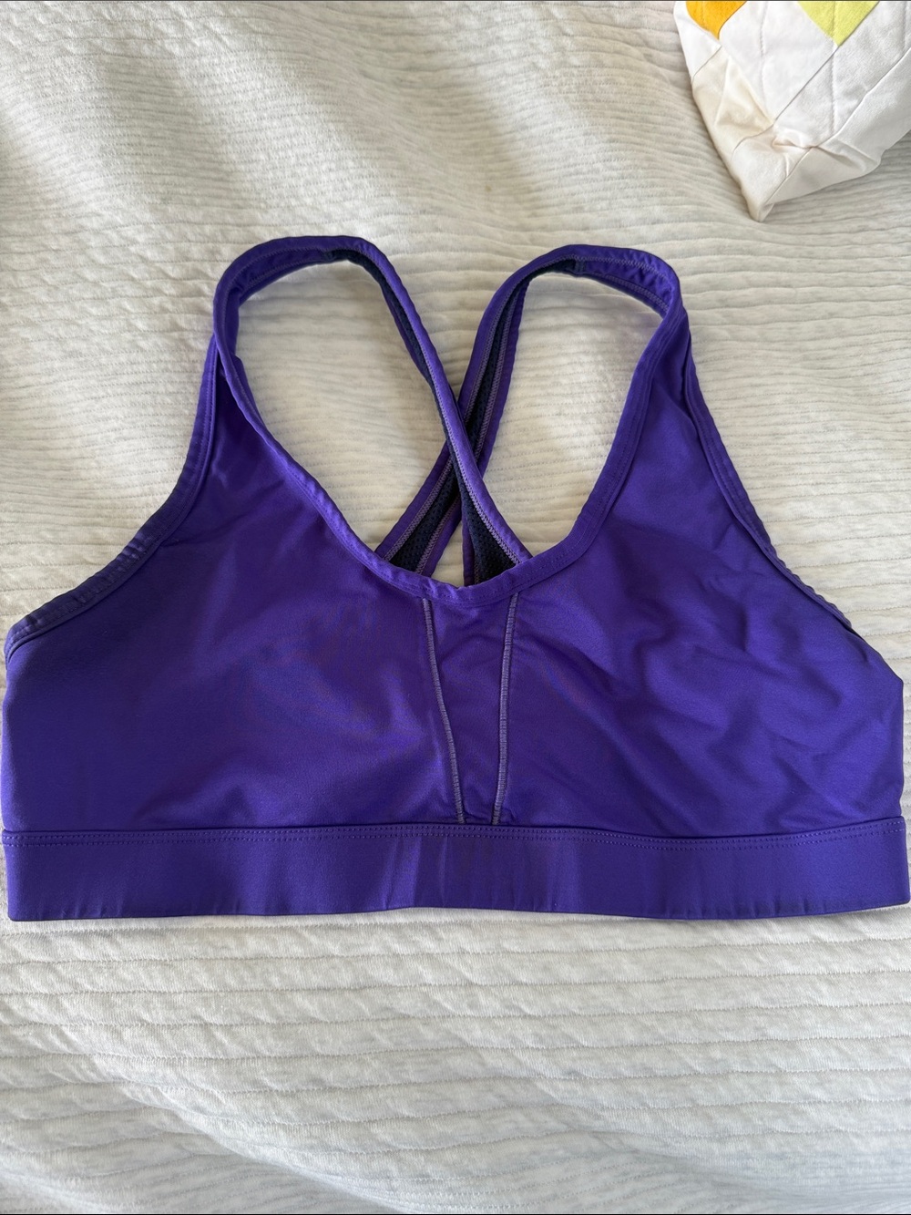 C9 by Champion Purple Crisscross Sports Bra Mesh Lining